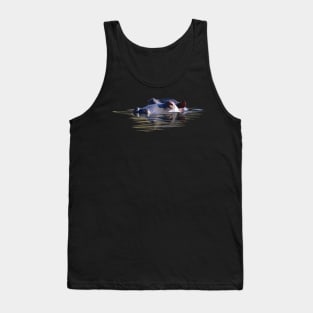 Simple Swimming Hippo Tank Top